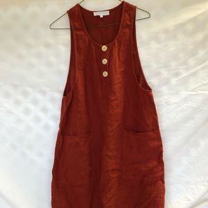 Burnt Orange/Red Sleeveless jumper